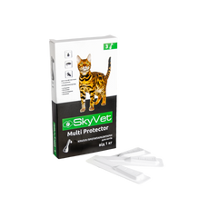 Капли Скайвет Мульти Протектор для котов от 1 кг, 3 пипетки х 0.6 мл 3849 фото