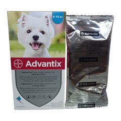 Адвантикс для собак 4-10 кг, 4 пипетки 2637 фото
